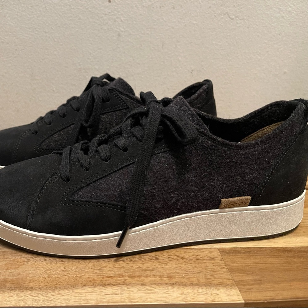 Glerups Langdal Charcoal Wool & Black Leather Sneakers - Size EU 39 - NWOB - Picture 3 of 7